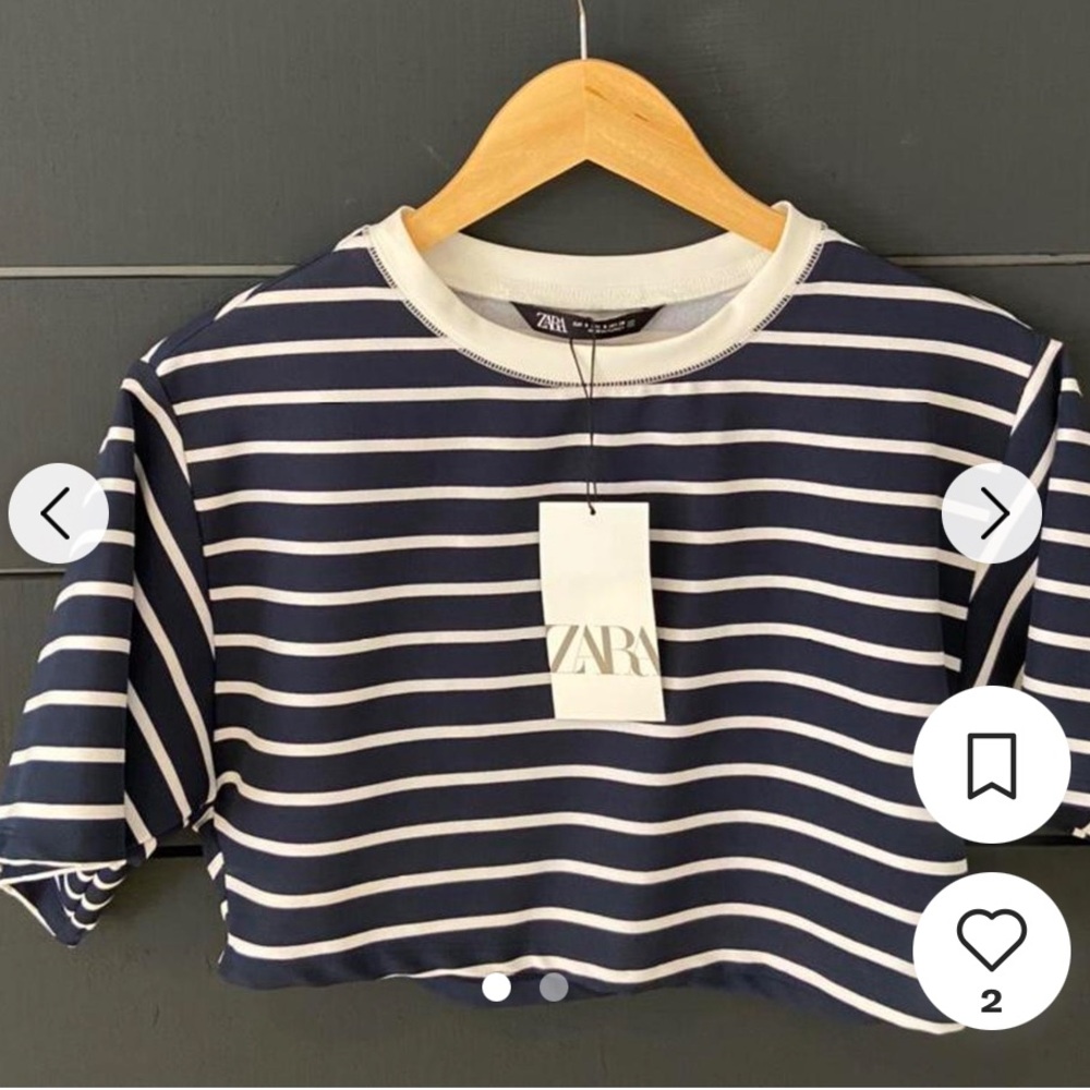 NWT Zara stripped crop summer top